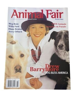 Vintage Animal Fair Magazine Drew Barrymore Jessica Alba Ad